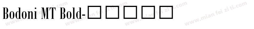 Bodoni MT Bold字体转换